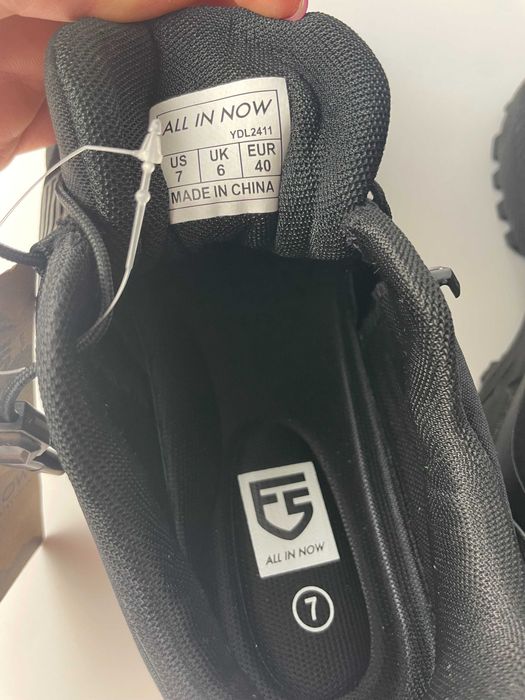 Buty trekkingowe ALL IN NOW – total black | outdoor vibe | r. 40 [977]