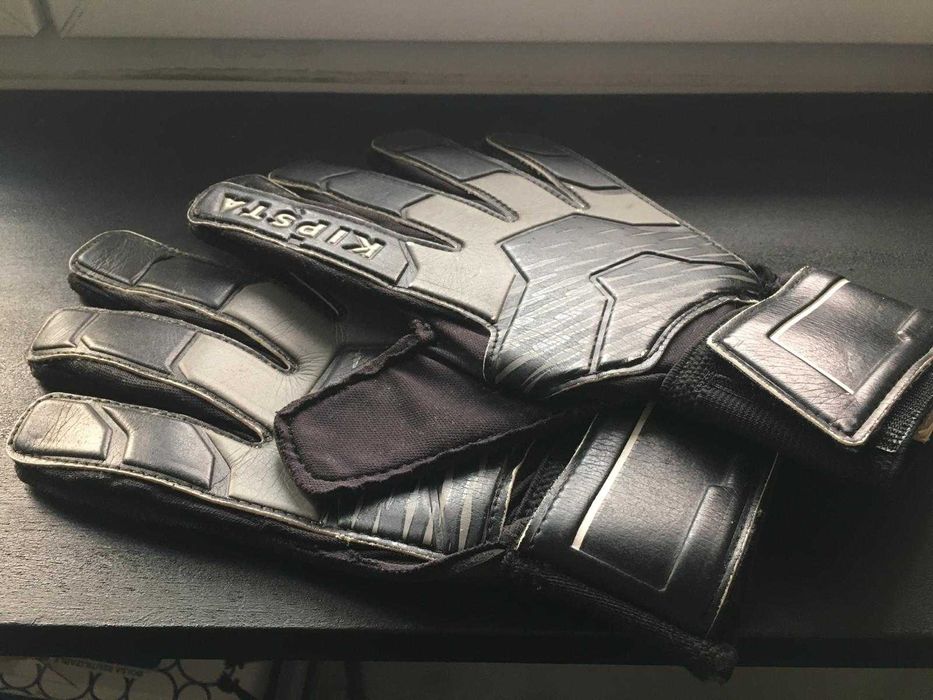 Luvas de Guarda-redes Futebol Adulto F100 RESIST Preto/Cinzento