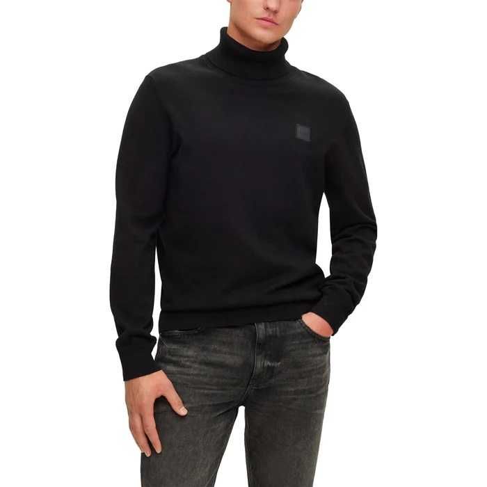 HUGO BOSS męski golf sweter BLACK NOWOŚĆ