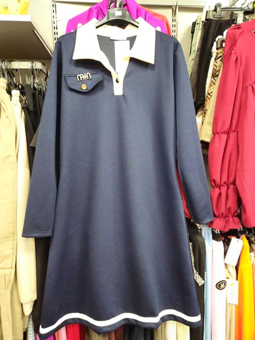 Sukienka granatowa, masełkowa r. Uni Italy !!!