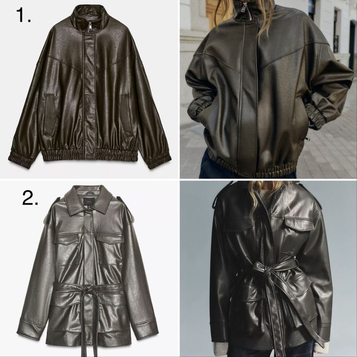 ‼️Куртка кожанка шкіряна куртка шкірянка курточка бомбер zara зара