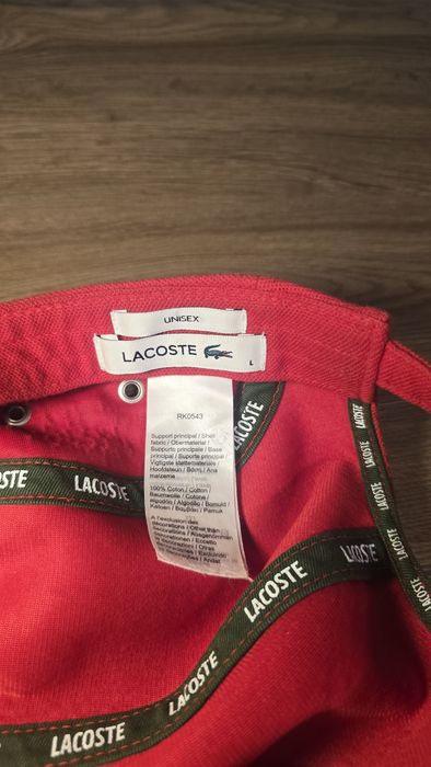 Bonés lacoste vermelh/rosa