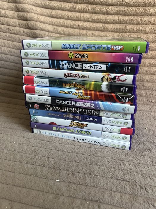 Gry xbox 360 kinect  sport1, 2 , dance central 1,2,