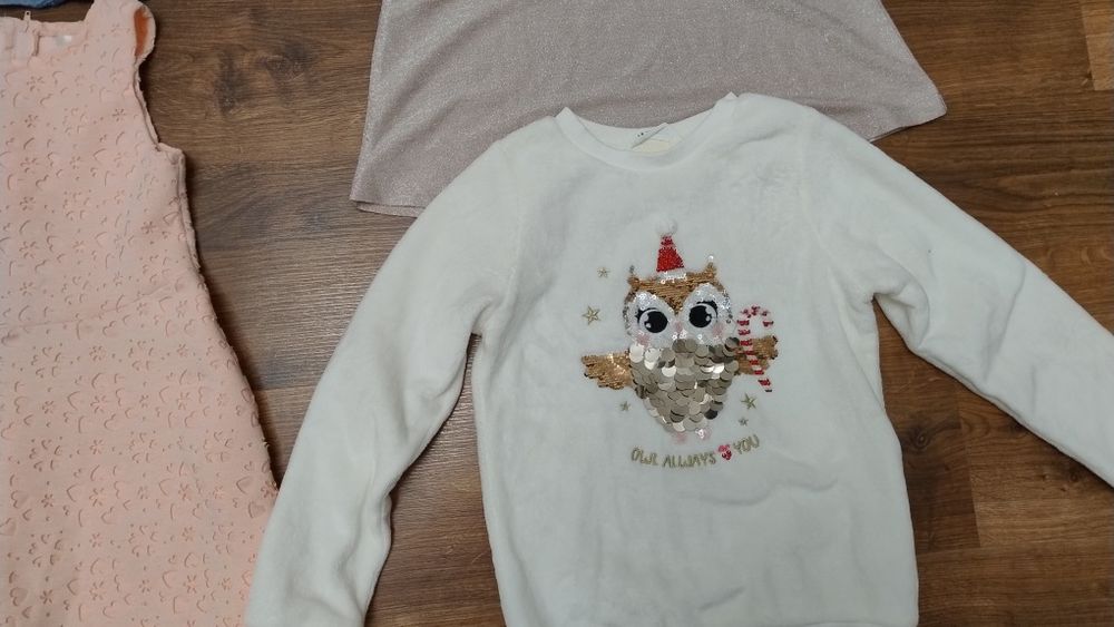 Paka ubrań dziewczynka rozmiar 128