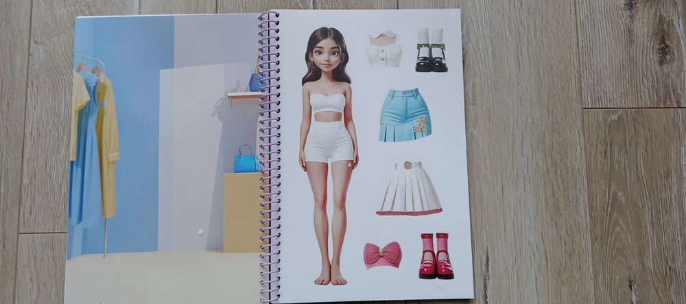 Nowa duża książka kreatywna Dress Me Fasion Girl Kayet z naklejkami