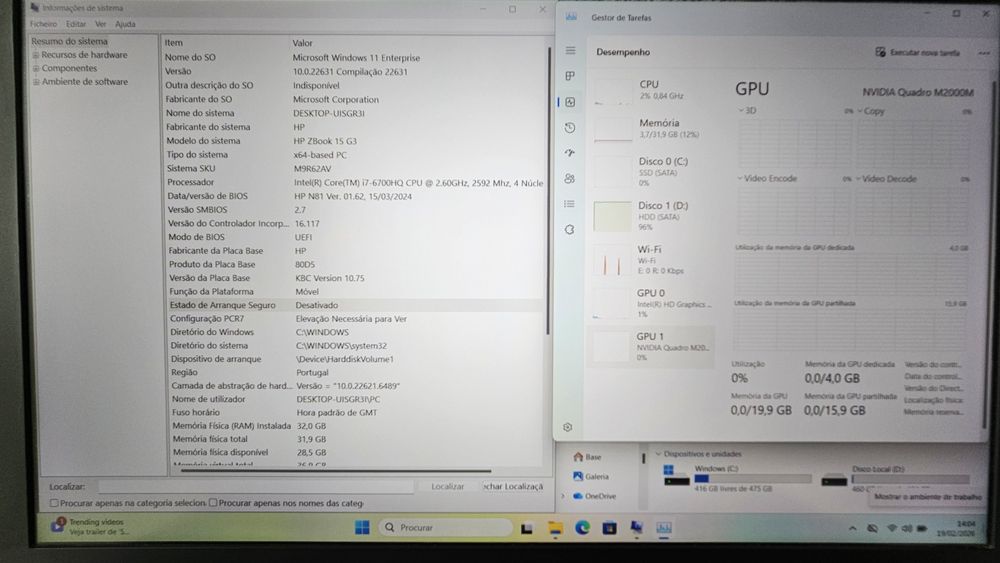 HP Zbook 15 G3 - Bom estado