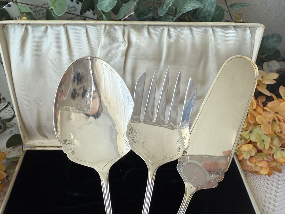 Набір посріблений, кухонний виделка ложка лопатка. Набор серебрение