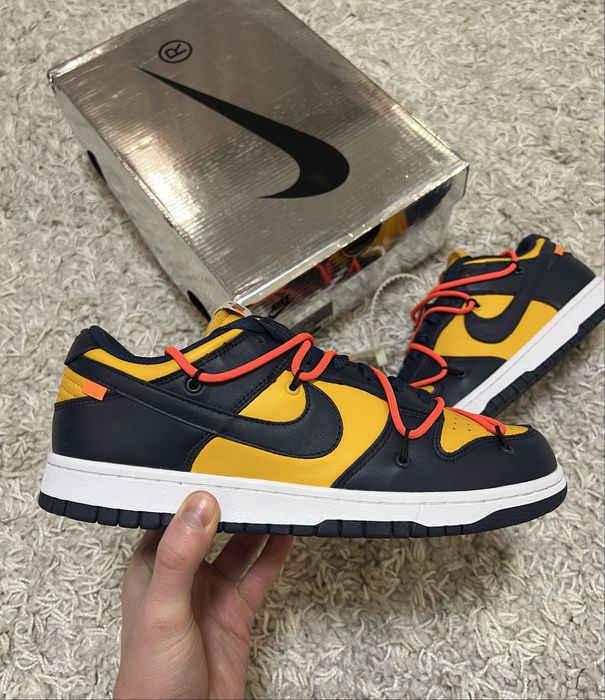 Кросівки Nike x Off-White Dunk Low University Gold - CT0856-700