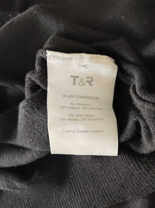 Tom&Rose elegancki sweter bluzka kardigan sweterek damski dekolt szpic