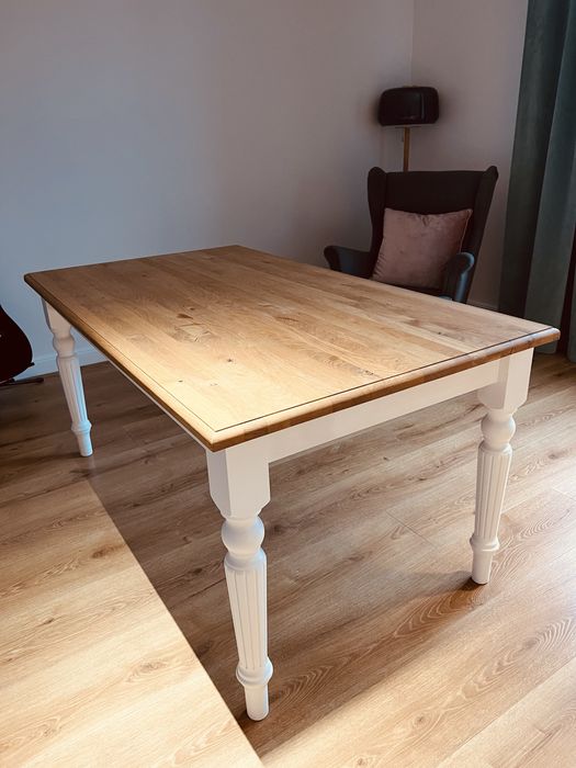 Stół dębowy Woodica lite drewno dąb 160x90