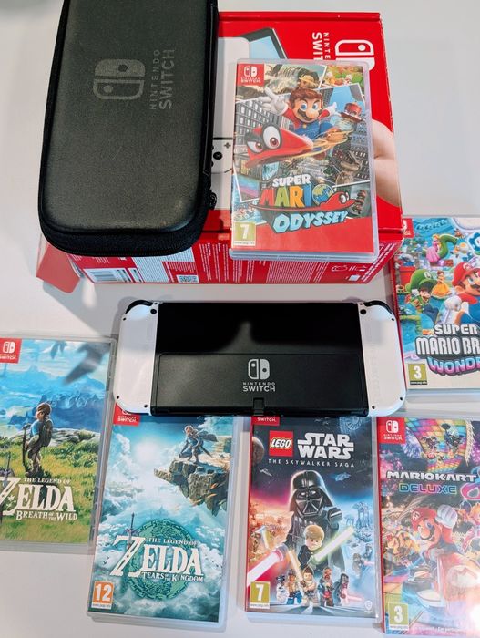 nintendo switch oled+jogos