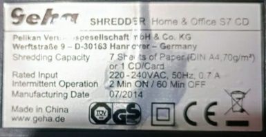 Triturador de papel elétrico