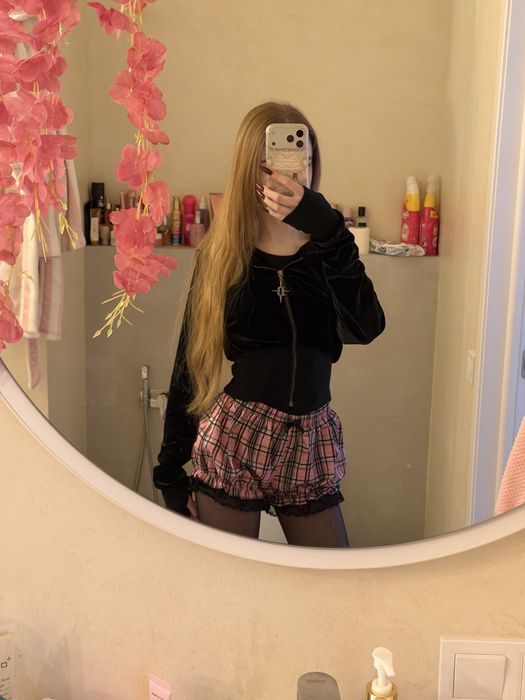 Шорты Sugar Thrillz в клетку с кружевом  юбка с бантиками балоны y2k new rock dollskill