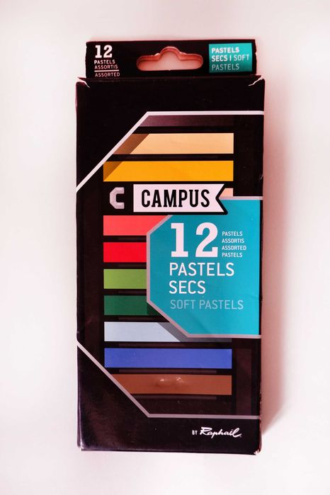 Caixa 12 lápis pastel seco Campus