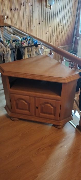 Stolik pod telewizor dębowy_solidny!