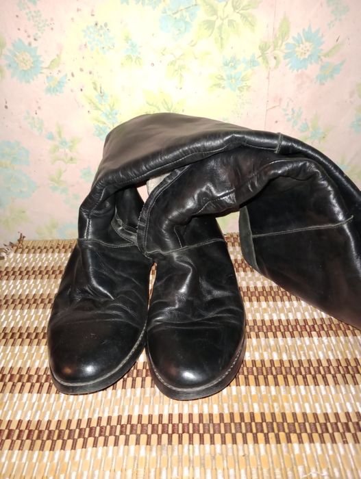 Сапоги высокие натуральная кожа р.37