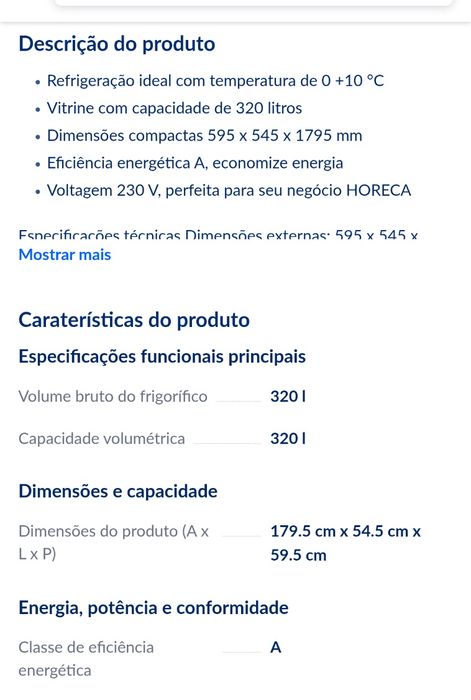 Vendo arca vertical expositora frigorífica