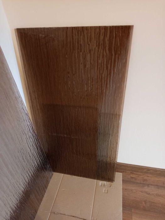 Szyby drzwiowe brązowe karbowane