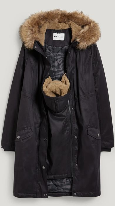 Płaszcz ciążowy ze wstawką na niemowlę rozm. 36