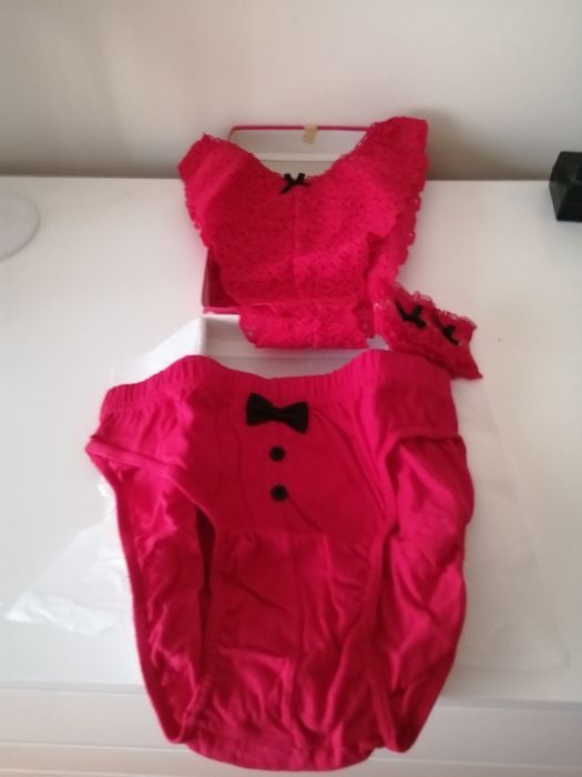 Conjunto lingerie sexy mulher e homem