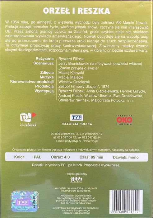 Film Dvd Kryminały PRL Orzeł i Reszka