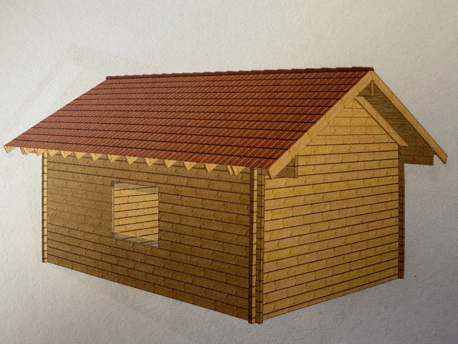 Domek ogrodowy letniskowy na zgloszenie balik deska 70mm z antresolą