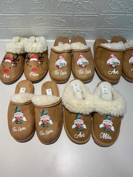 Chinelos e Pantufas Serra da Estrela de Natal Personalizados