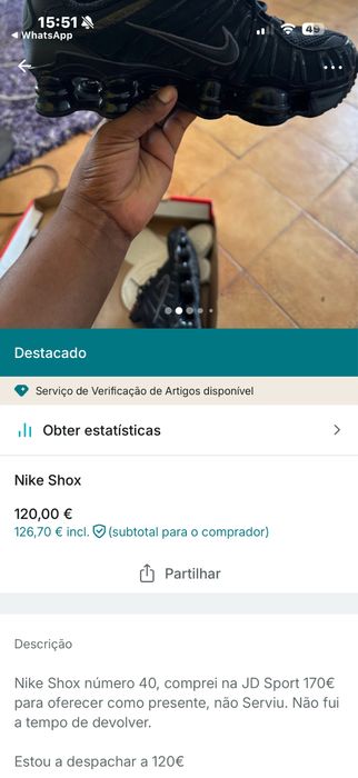 Vendo Nike Shox