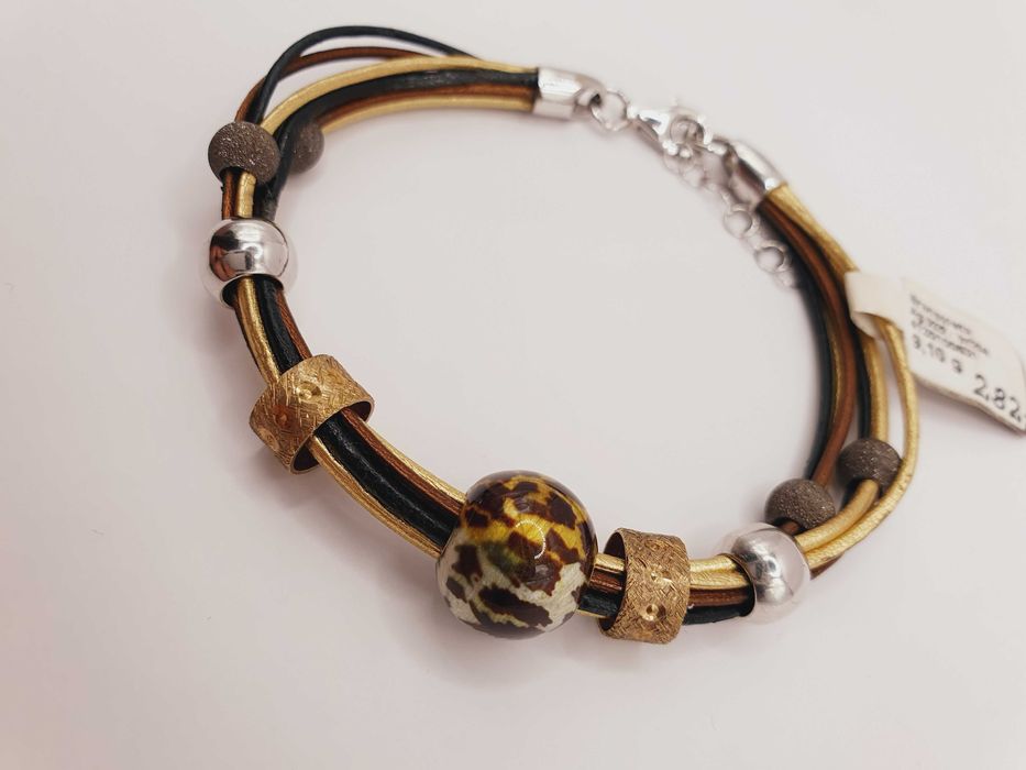 Wyjątkowa Srebrna bransoletka, złocona .925