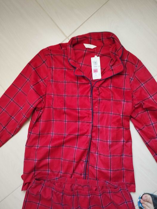 Піжама M&S фліс в червону клітинку