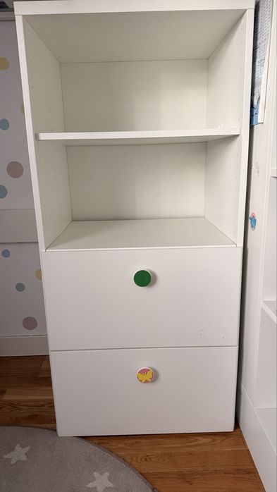 IKEA regał na książki z dwoma pojemnymi szufladami dziecięcy