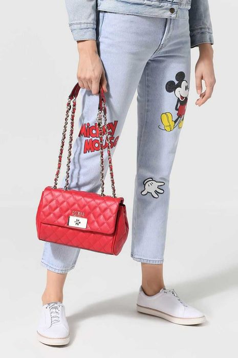 Червона сумка крос-боді з прострочкою GUESS\оригинал