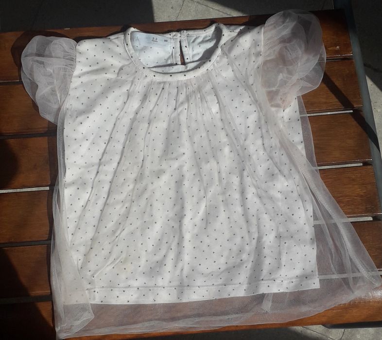 T-shirt menina com tule cerimônia