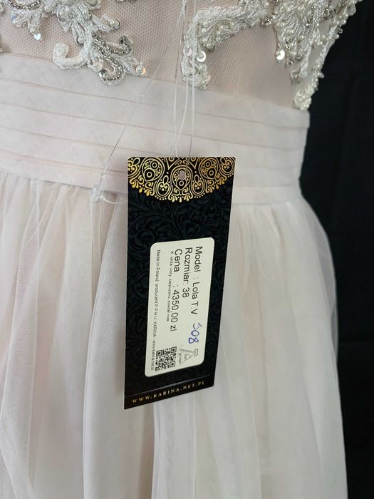 Nowa Suknia Ślubna Princessa Księżniczka 38 M Przydymiony Róż outlet