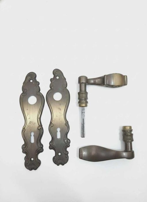 Klamki, szyldy mosiężne, antyk stare ciężkie