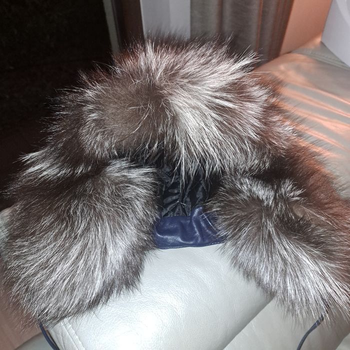 Czapka uszatka skóra naturalna