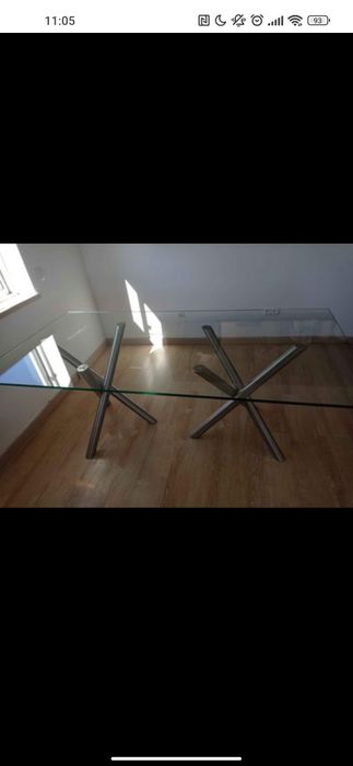 mesa de vidro grande