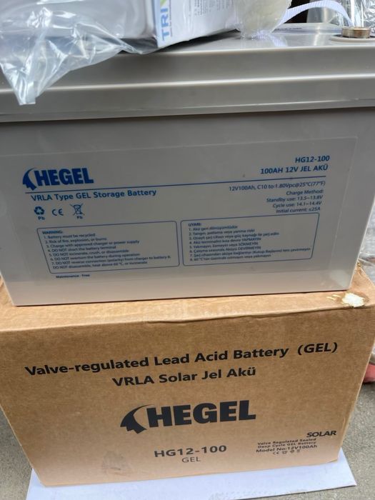 Гелевий Акумулятор АКБ.GEL.12v100ам.HEGEL. батарея.ДЖБ