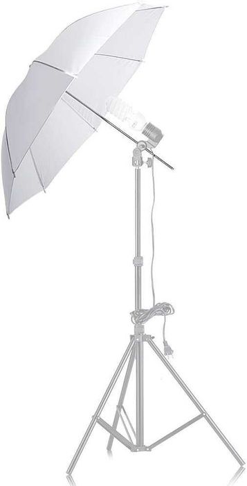 2x guarda-chuva branco difusores + 2x tripés + 2x Adaptadores E-type504943243502571523