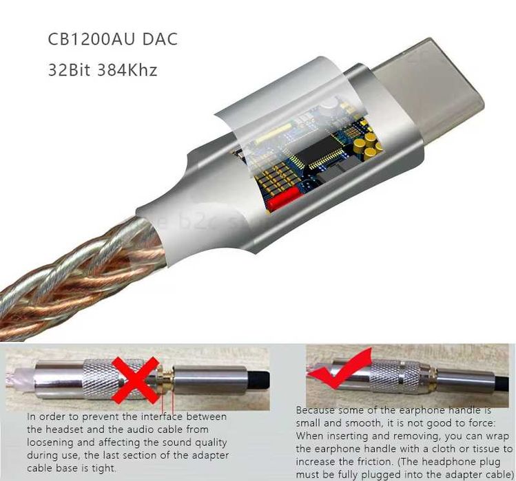 Мобильный ЦАП DAC Type-С 3.5 мм CX31993 CB1200AU для качества звука