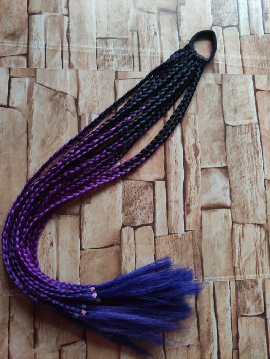 Warkocz na gumce długi