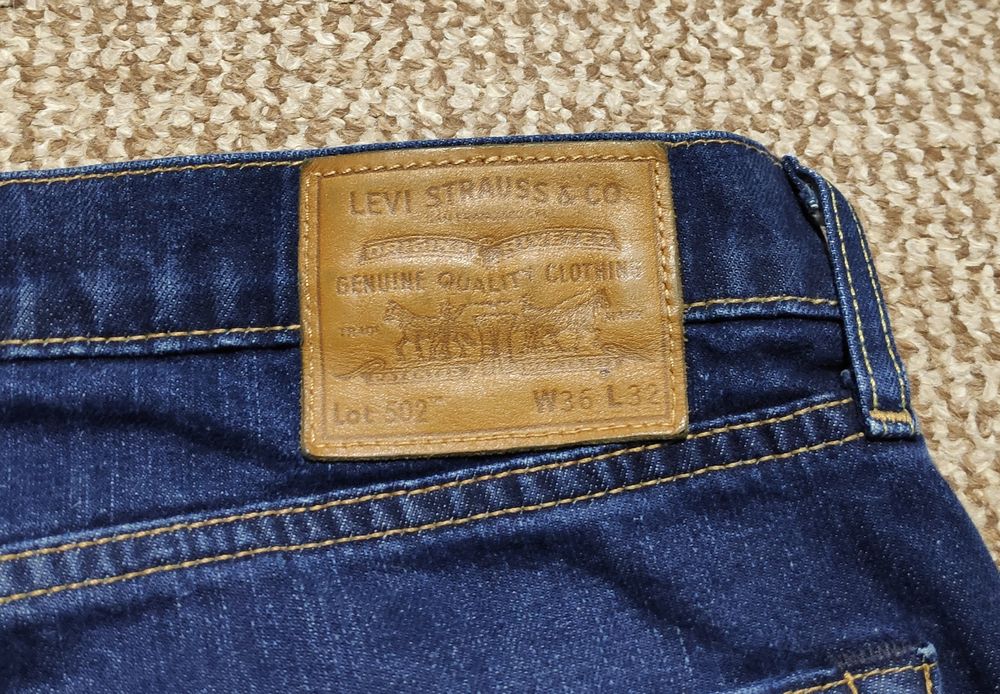 Levi's 502 W36 L32 джинси tapered fit оригінал сині