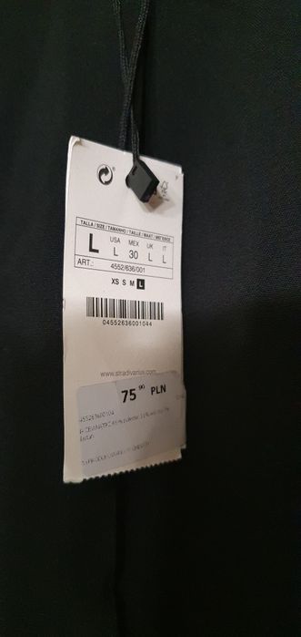 Spodnie z kantem czarne rozmiar L