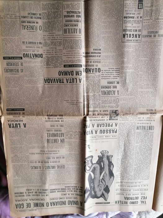 Jornal Histórico Invasão de GOA 1961 Anexada/Índia Diário Notícias