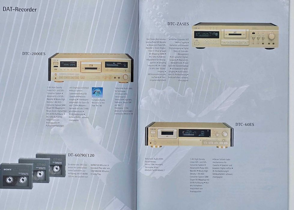 katalog/prospekt SONY ES - High End HiFi Komponenten 1995/199