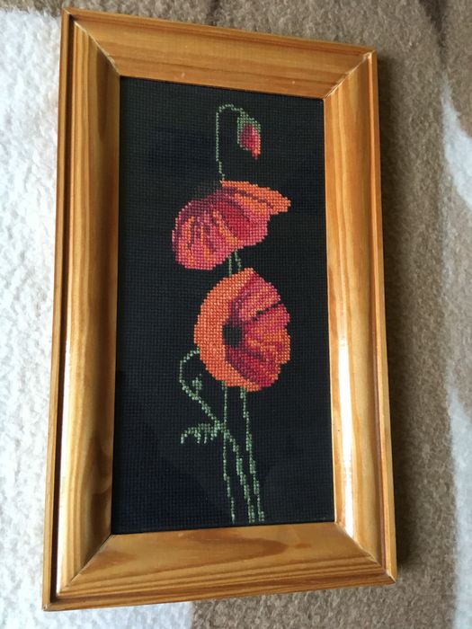 Haft krzyżykowy 3 obrazy