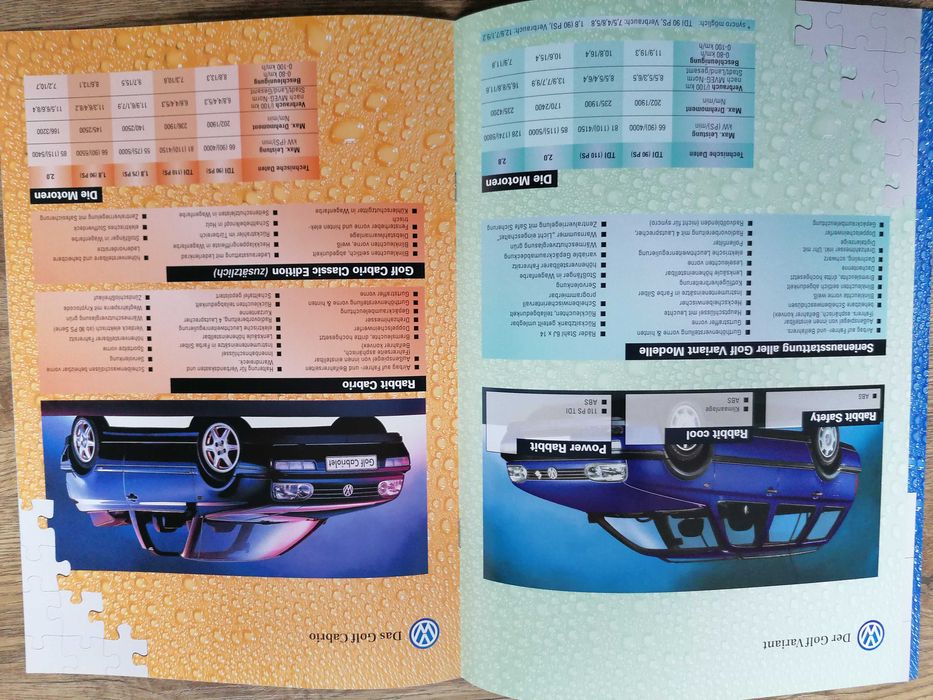 Prospekt VW Paleta kolorów