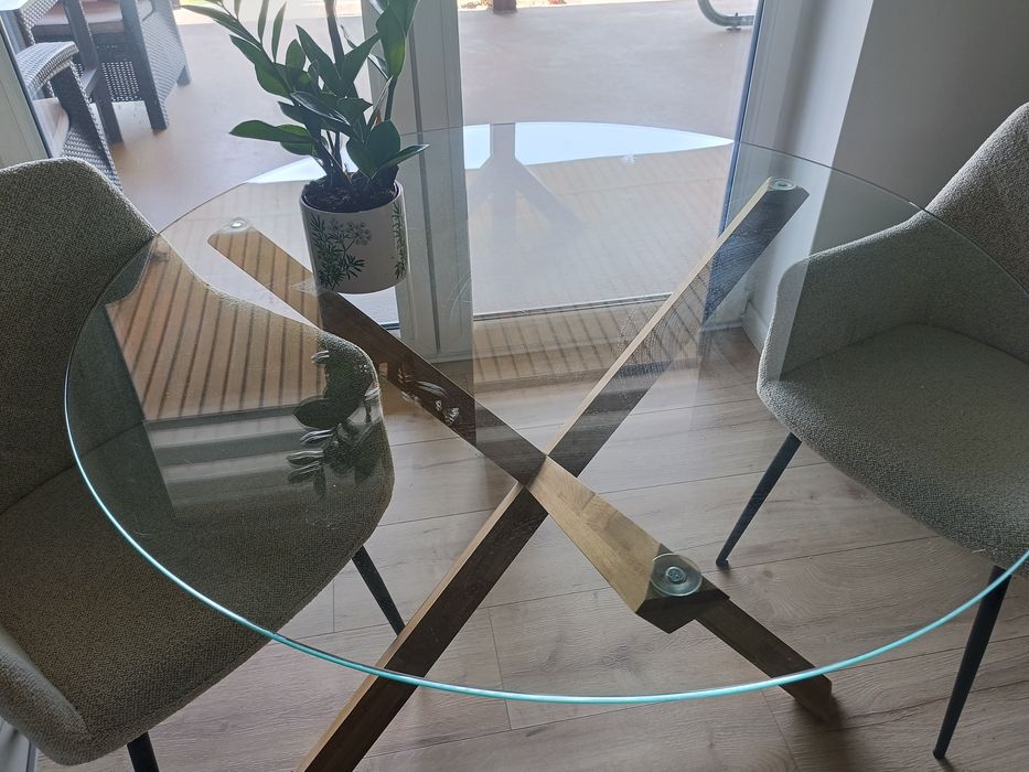 Stół okrągły szklany 120 cm