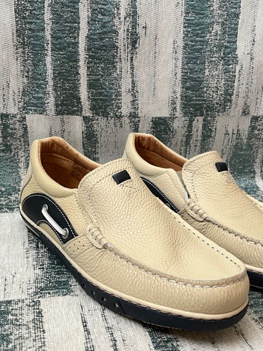 Made in Portugal skóra naturalna mokasyny męskie 43