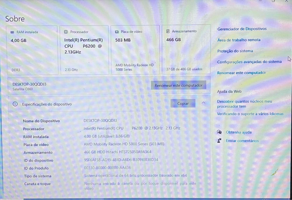 Toshiba portateis Pentium_P6200 i3